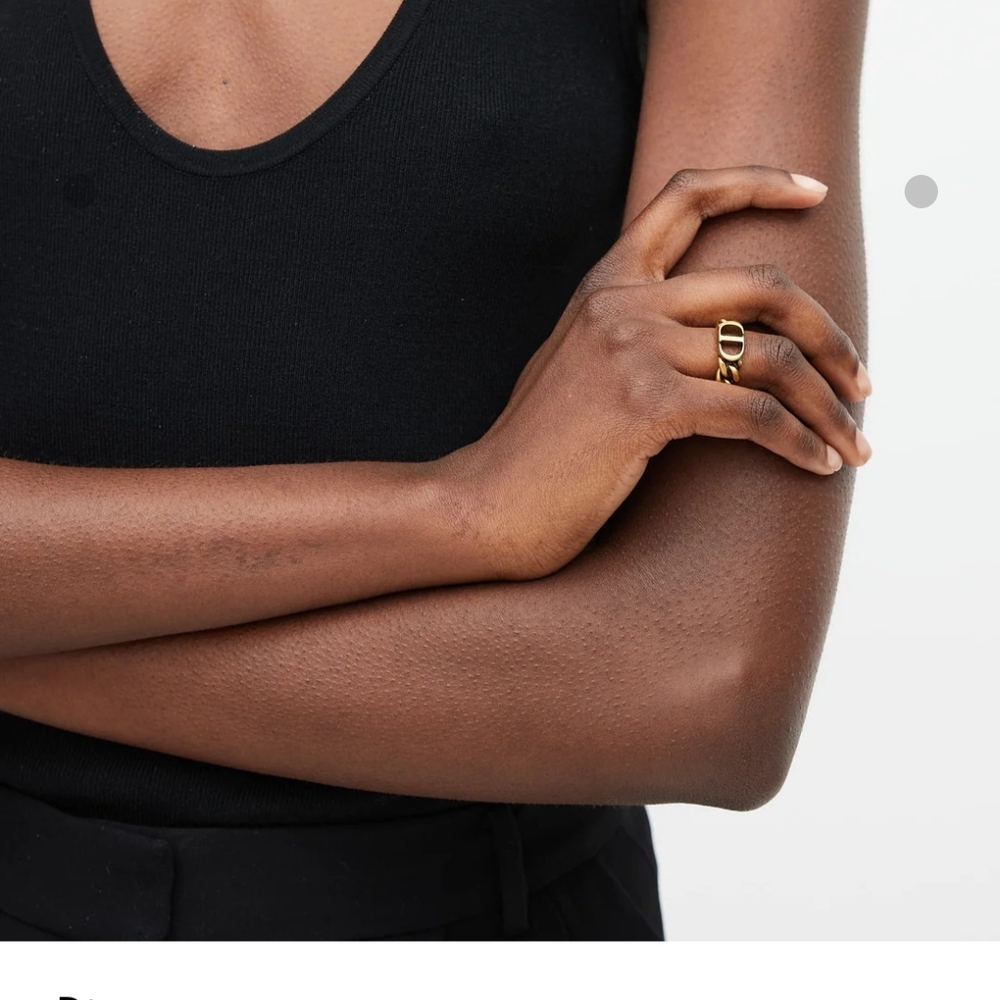 DIOR MONRAIGNE Link 30 Gold Chain Link Ring - Picture 3 of 10